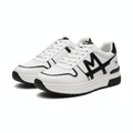 Baskets basses femme blanc et noir